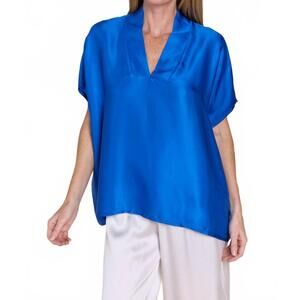 NEW SOFIA inez top in cerulean